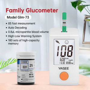 Blood Glucose Meter(GLM-73 Black orange )