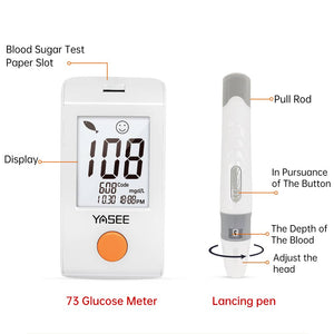 Blood Glucose Meter(GLM-73 Black orange )