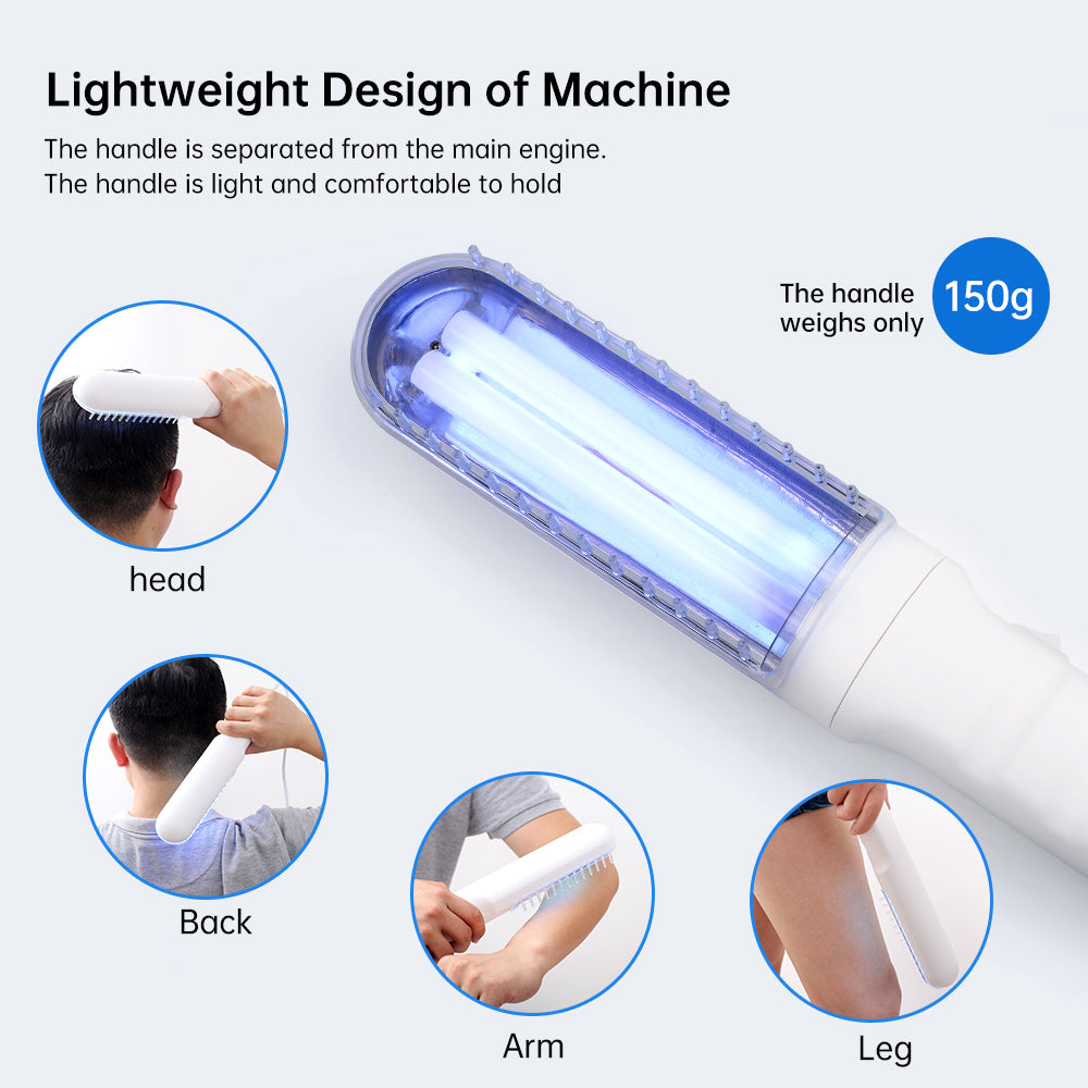 BU-1S home UVB phototherapy device with lightweight handheld design