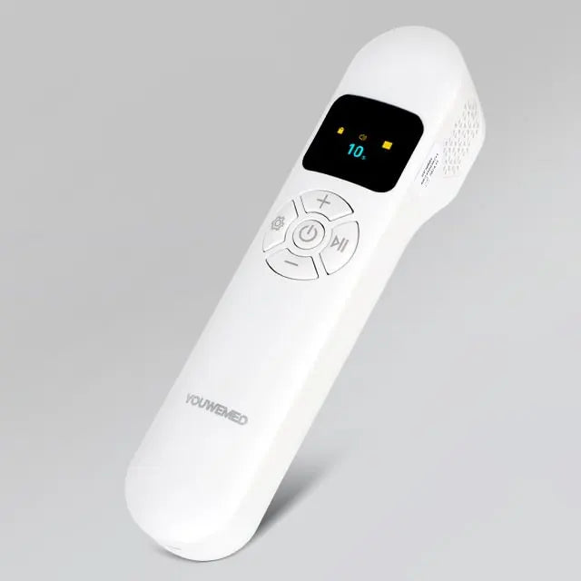 UV308B 4 cm² handheld 308nm LED UVB device on a gray background