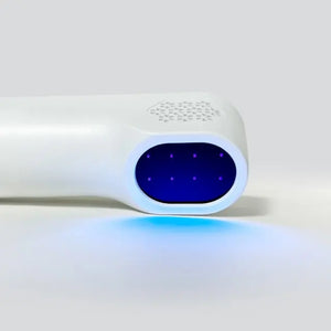 Close-up of the UV308B light window with 8 LED chips illuminated