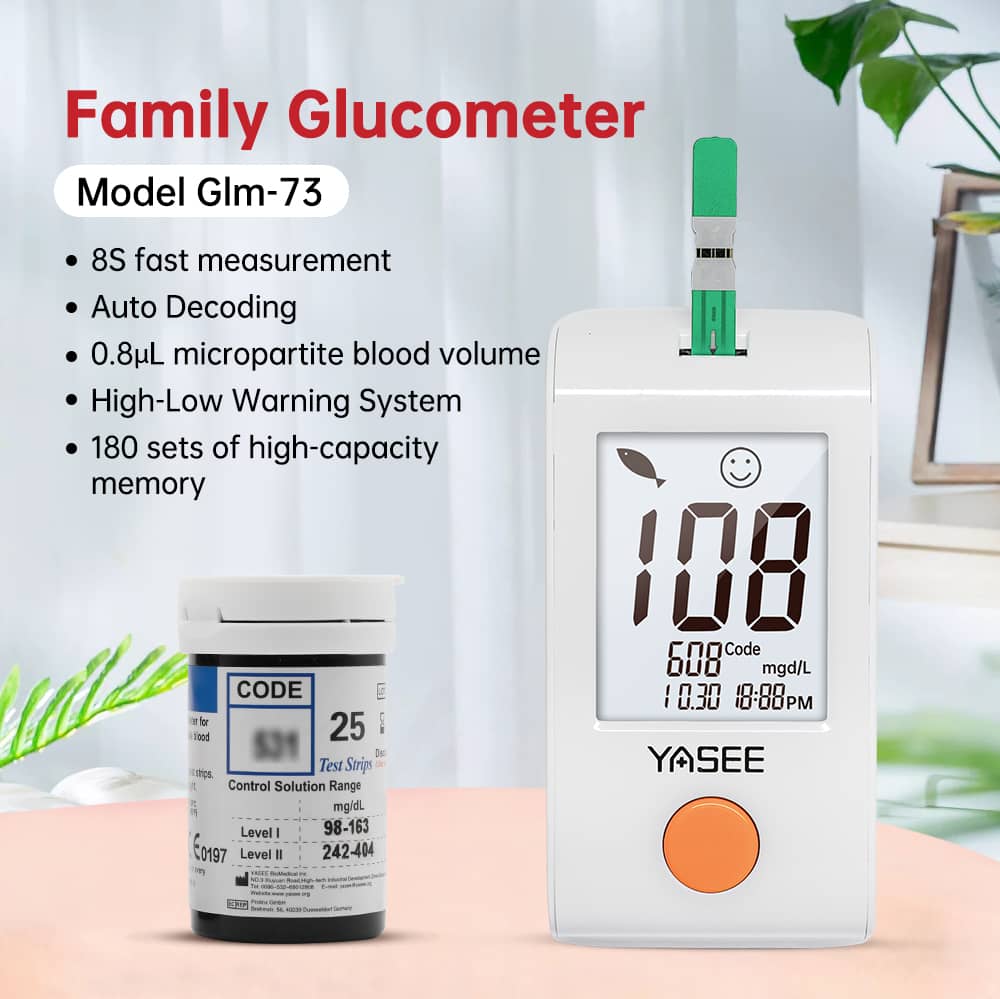 Blood Glucose Meter（GLM-73 Black orange ）