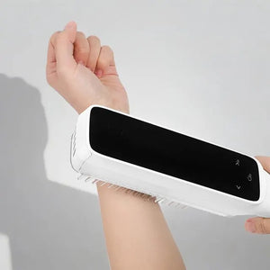 Person using UV308V large area 308nm LED UVB light device at home