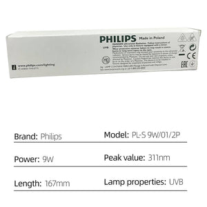 Philips UVB replacement lamp tube PL-S 9W/01/2P